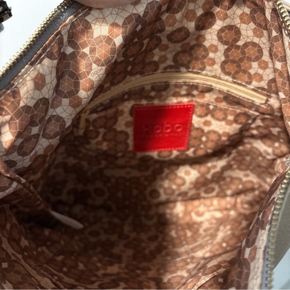 Hobo international Liberty Taupe Gray Leather Shoulder Bag Tote Gold Hardware - Picture 7 of 10